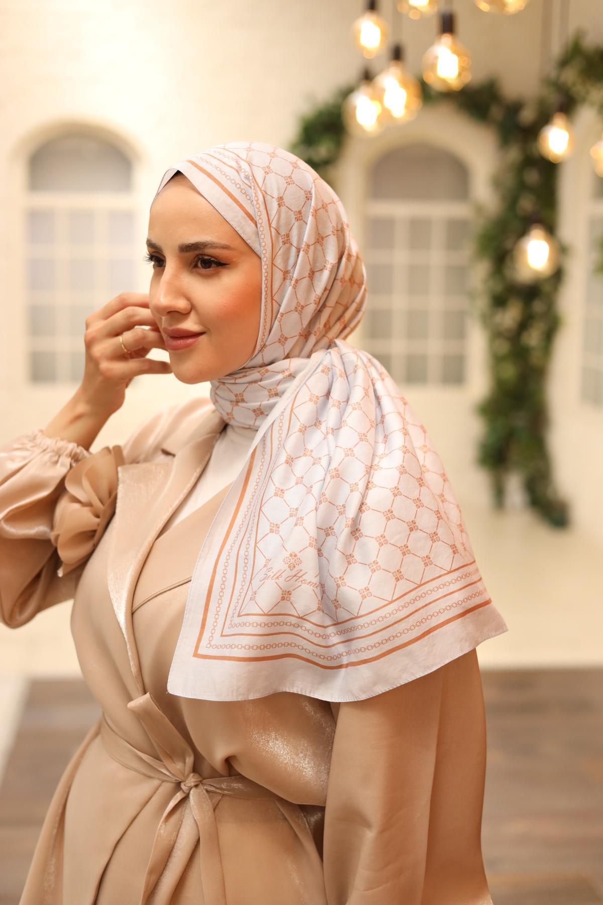 Silk Home Olinda Şal 49005-04 Gümüş, Taba