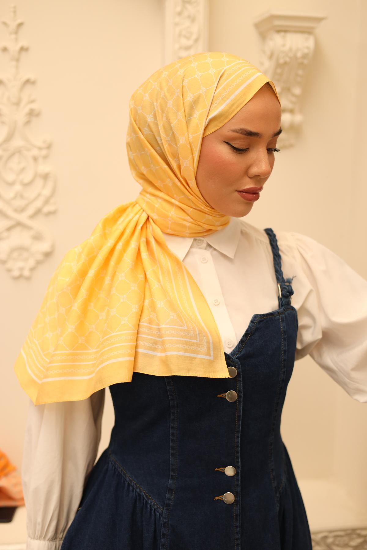 Silk Home Olinda Şal 49005-17 Sarı, Beyaz