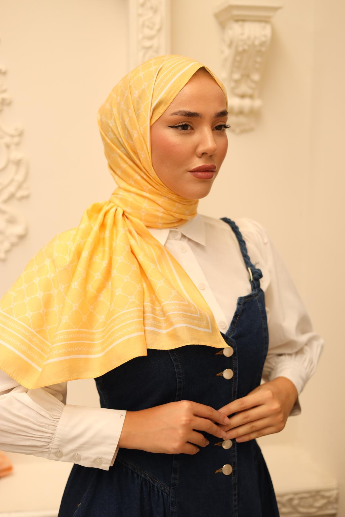 Silk Home Olinda Şal 49005-17 Sarı, Beyaz