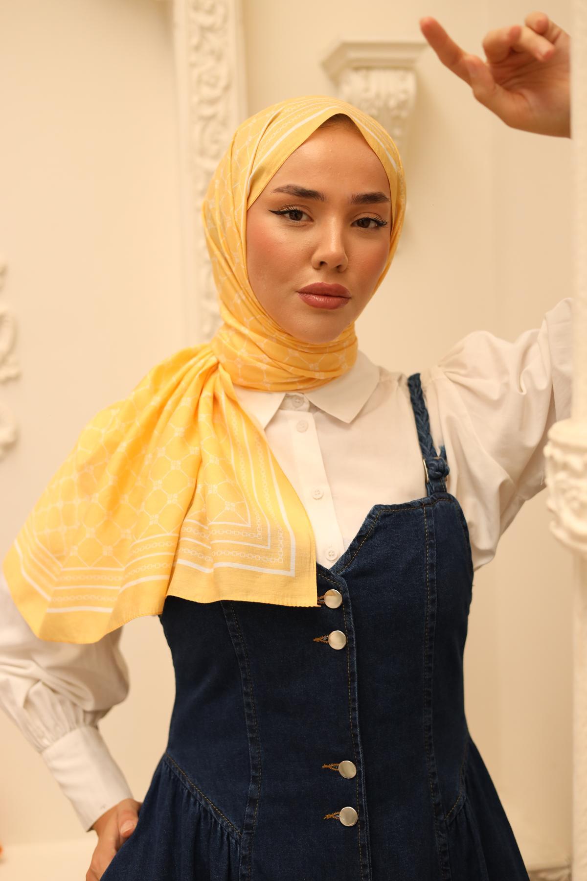 Silk Home Olinda Şal 49005-17 Sarı, Beyaz
