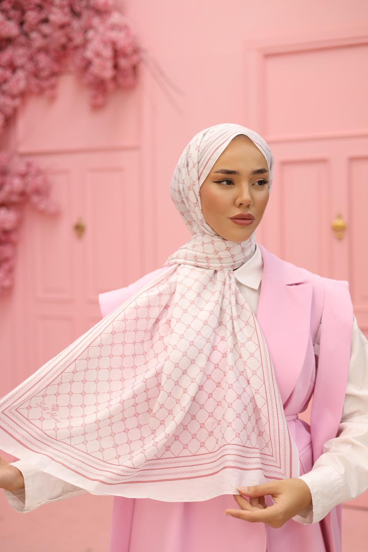 Silk Home Olinda Şal 49005-25 Pembe, Karolina Mavi
