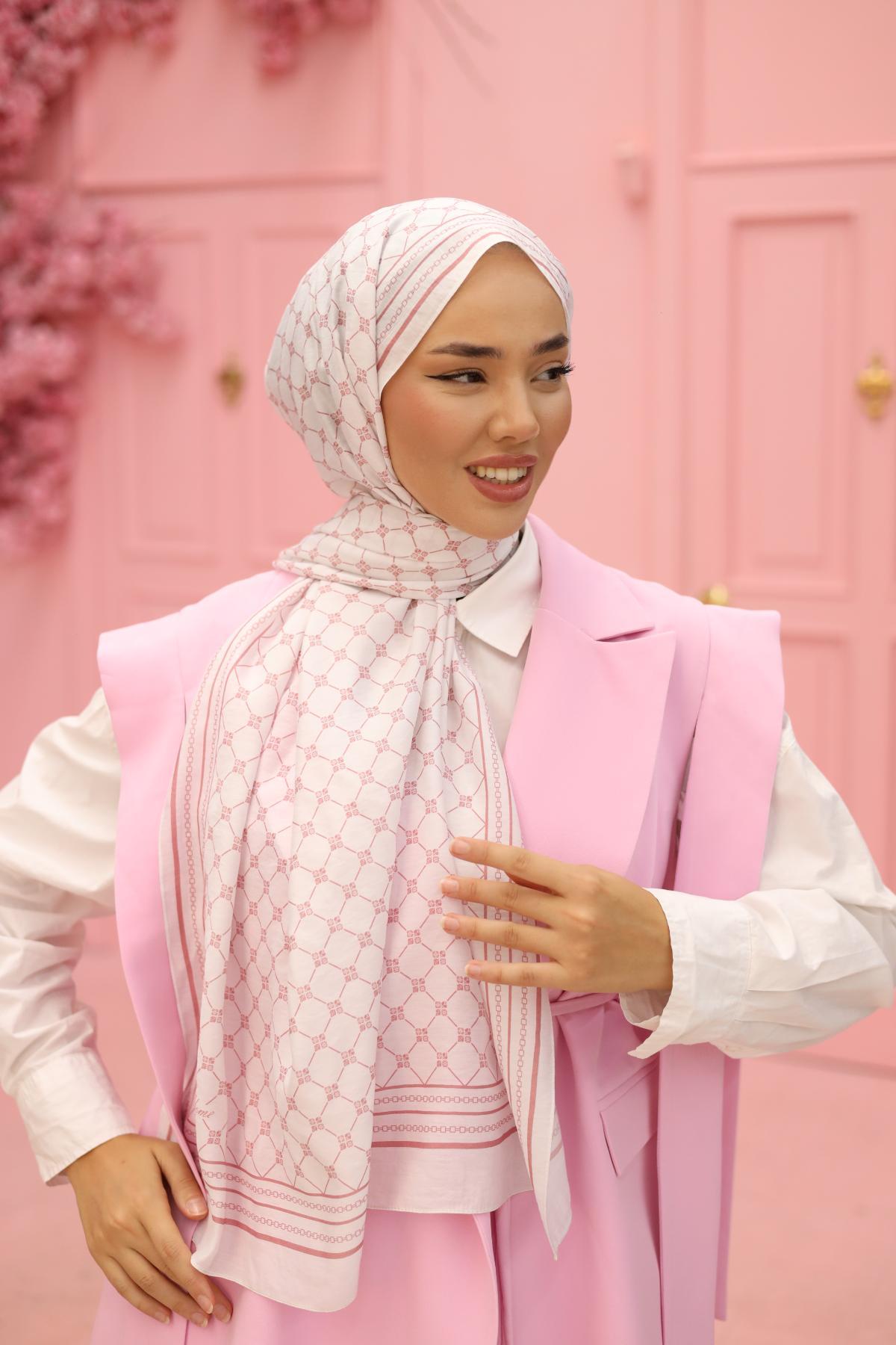 Silk Home Olinda Şal 49005-25 Pembe, Karolina Mavi