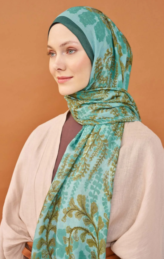 Silk Home Riva Şal Spring Blossoms  Mint Yeşili