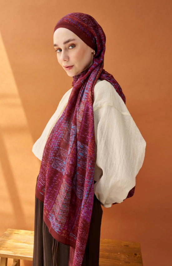 Silk Home Riva Şal Tencel Terra Bordo
