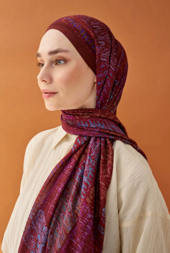 Silk Home Riva Şal Tencel Terra Bordo