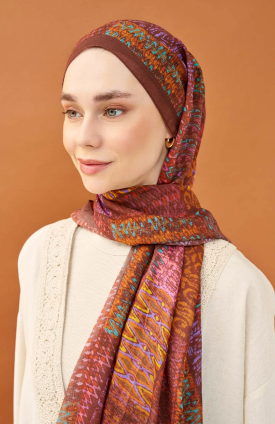Silk Home Riva Şal Tencel Terra Kahverengi