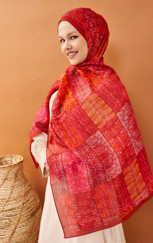 Silk Home Riva Şal Tencel Terra Kırmızı