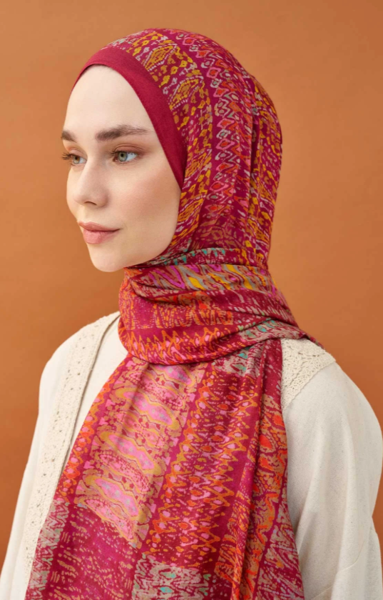Silk Home Riva Şal Tencel Terra Koyu Pembe