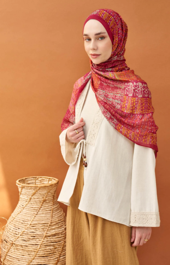 Silk Home Riva Şal Tencel Terra Koyu Pembe