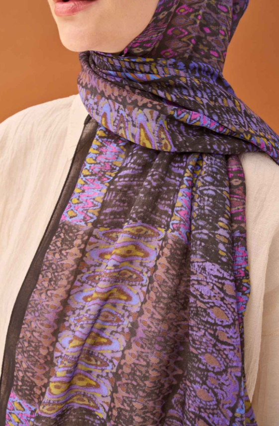 Silk Home Riva Şal Tencel Terra Siyah