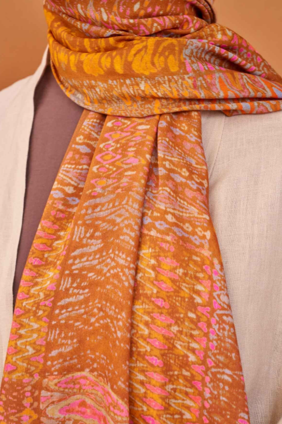 Silk Home Riva Şal Tencel Terra Taba