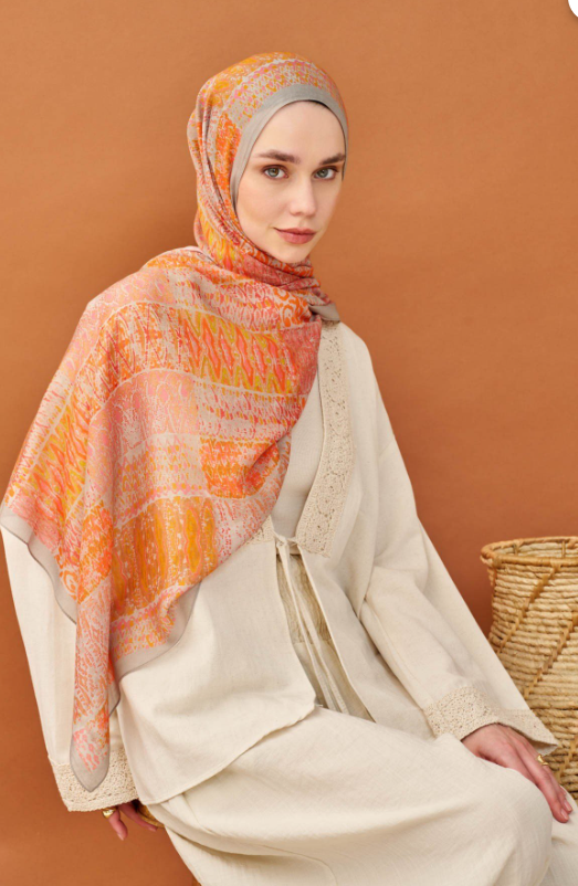 Silk Home Riva Şal Tencel Terra Turuncu