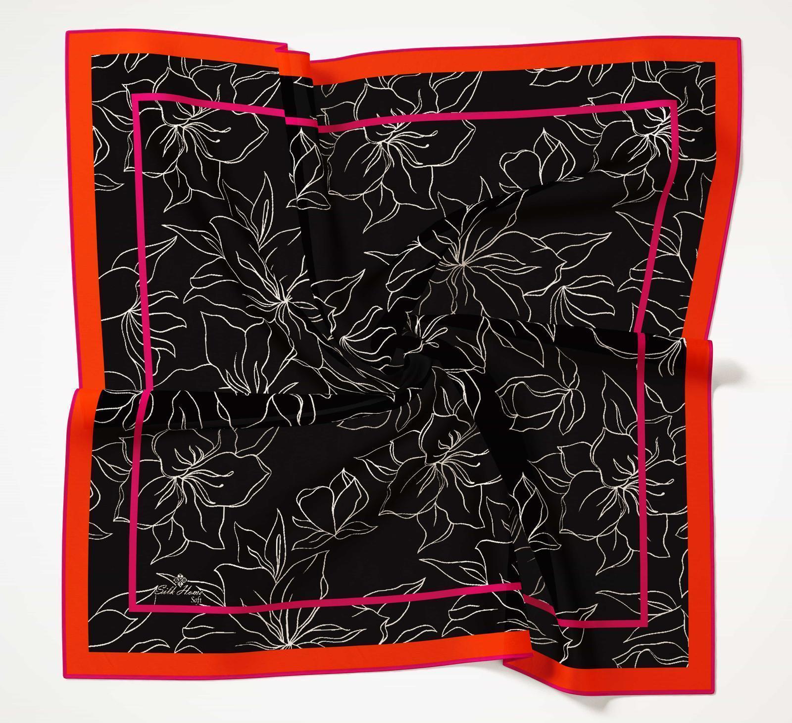 Silk Home Soft Eşarp 40626 Siyah Karışık Desen 