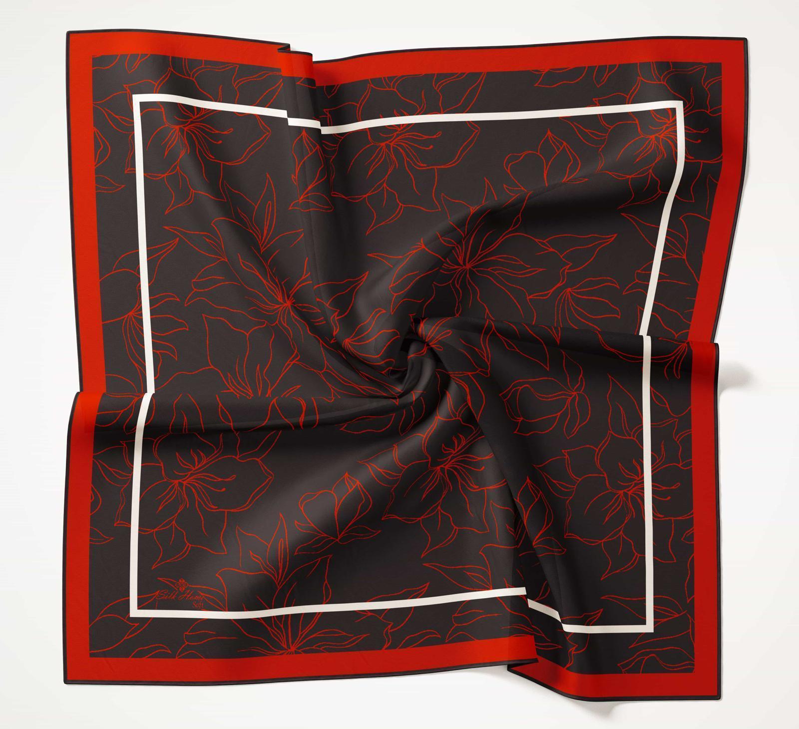 Silk Home Soft Eşarp 40632 Siyah Karışık Desen 