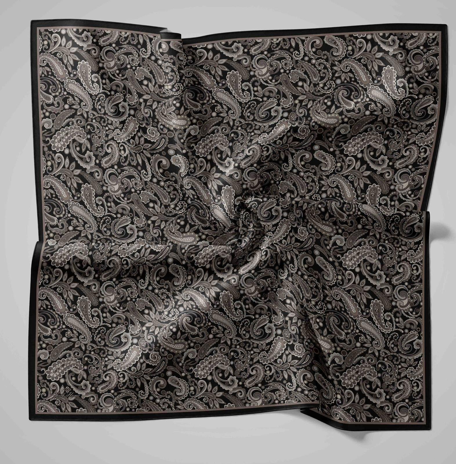 Silk Home Soft Eşarp 45848  Siyah Karışık Desen 