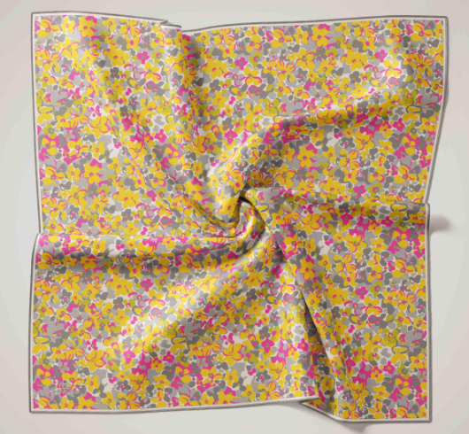 Silk Home Soft Eşarp 47309 Sarı Karışık Desen 