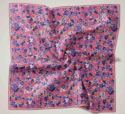 Silk Home Soft Eşarp 47314 Mavi Karışık Desen 