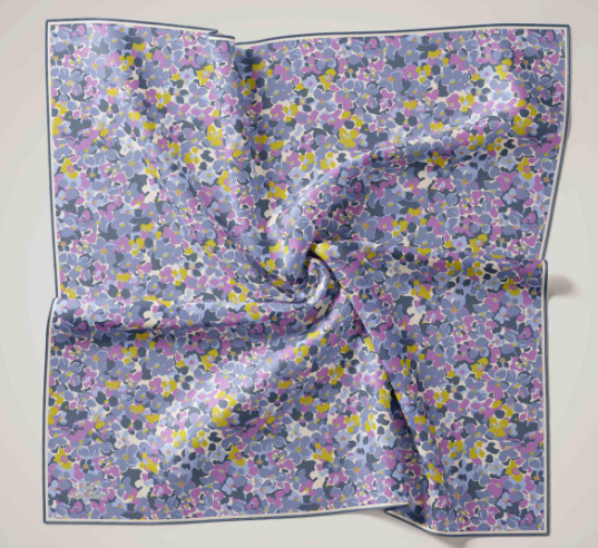 Silk Home Soft Eşarp 47315 Mavi Karışık Desen 