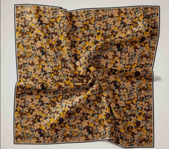 Silk Home Soft Eşarp 47316 Kahverengi Karışık Desen 