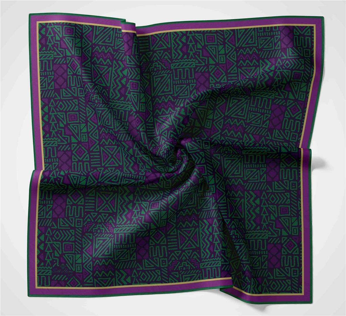 Silk Home Soft Eşarp 52793 Mor Karışık Desen 