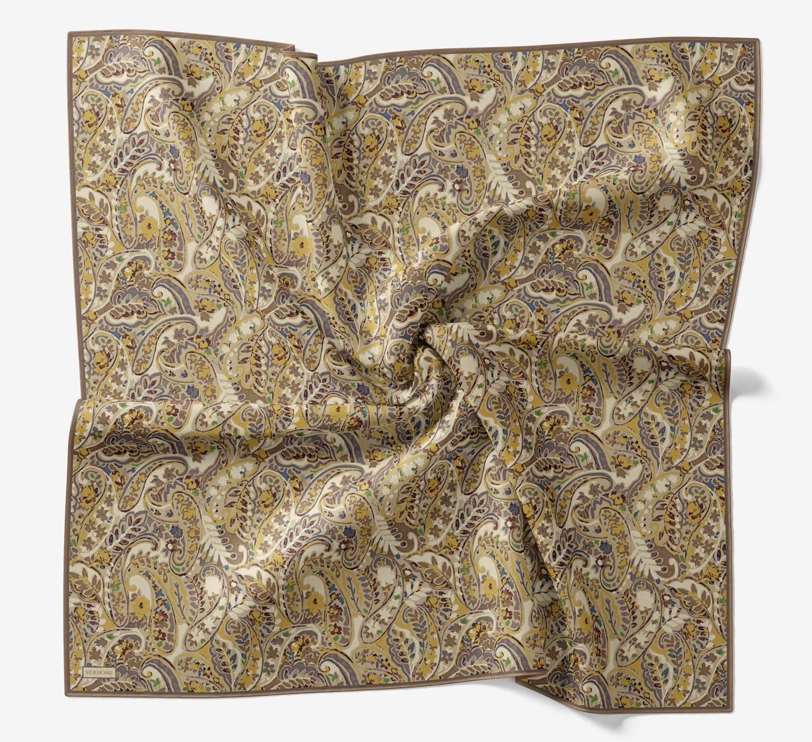 Silk Home Soft Eşarp IST 04675 - 6 Yağ Yeşili Etnik Desen