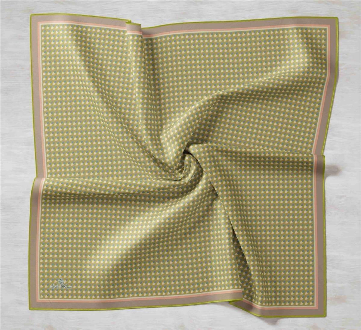 Silk Home Tivil İpek Eşarp 11438-33  Vizon-Yağ Yeşili