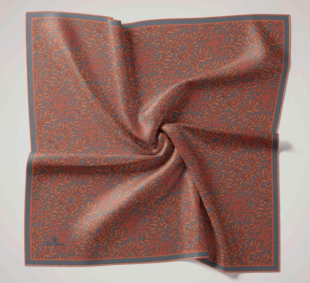 Silk Home Tivil İpek Eşarp 11464-32 Antrasit Karışık Desen