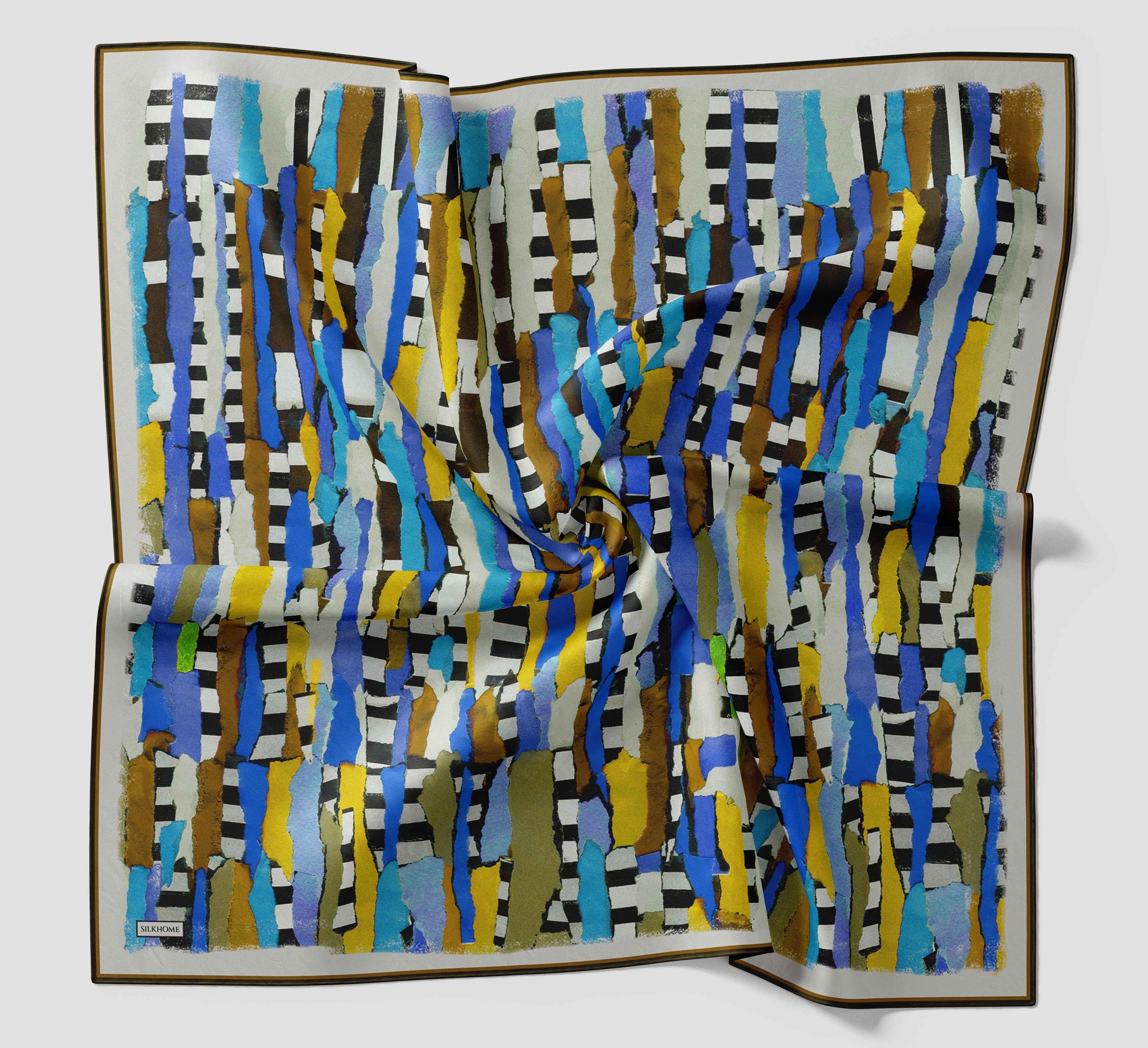 Silk Home Tivil İpek Eşarp 11525 - 01 Soft Yeşil Geometrik Desen 