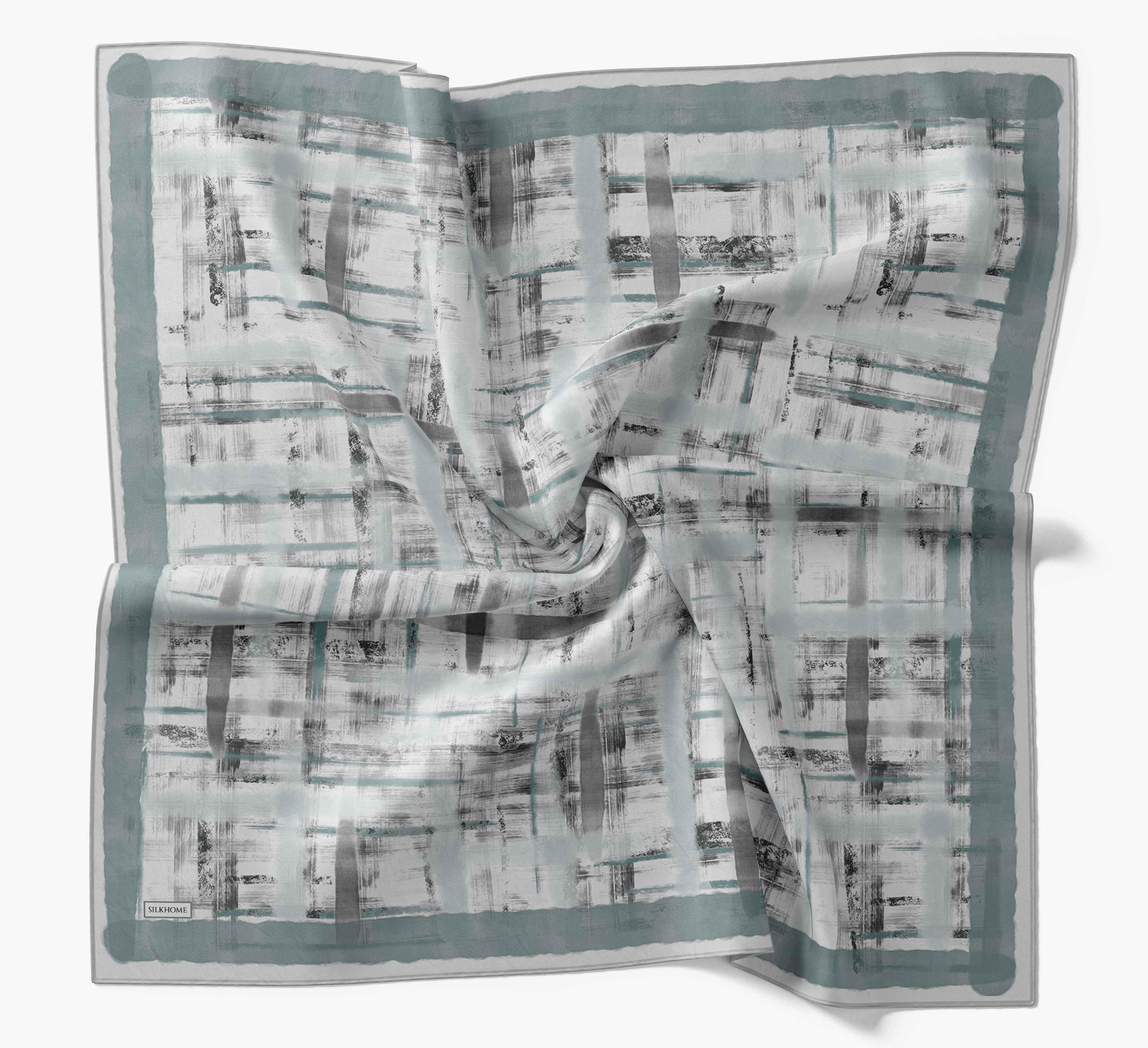 Silk Home Tivil İpek Eşarp 11527 - 04 Soft Yeşil Batik Desen 