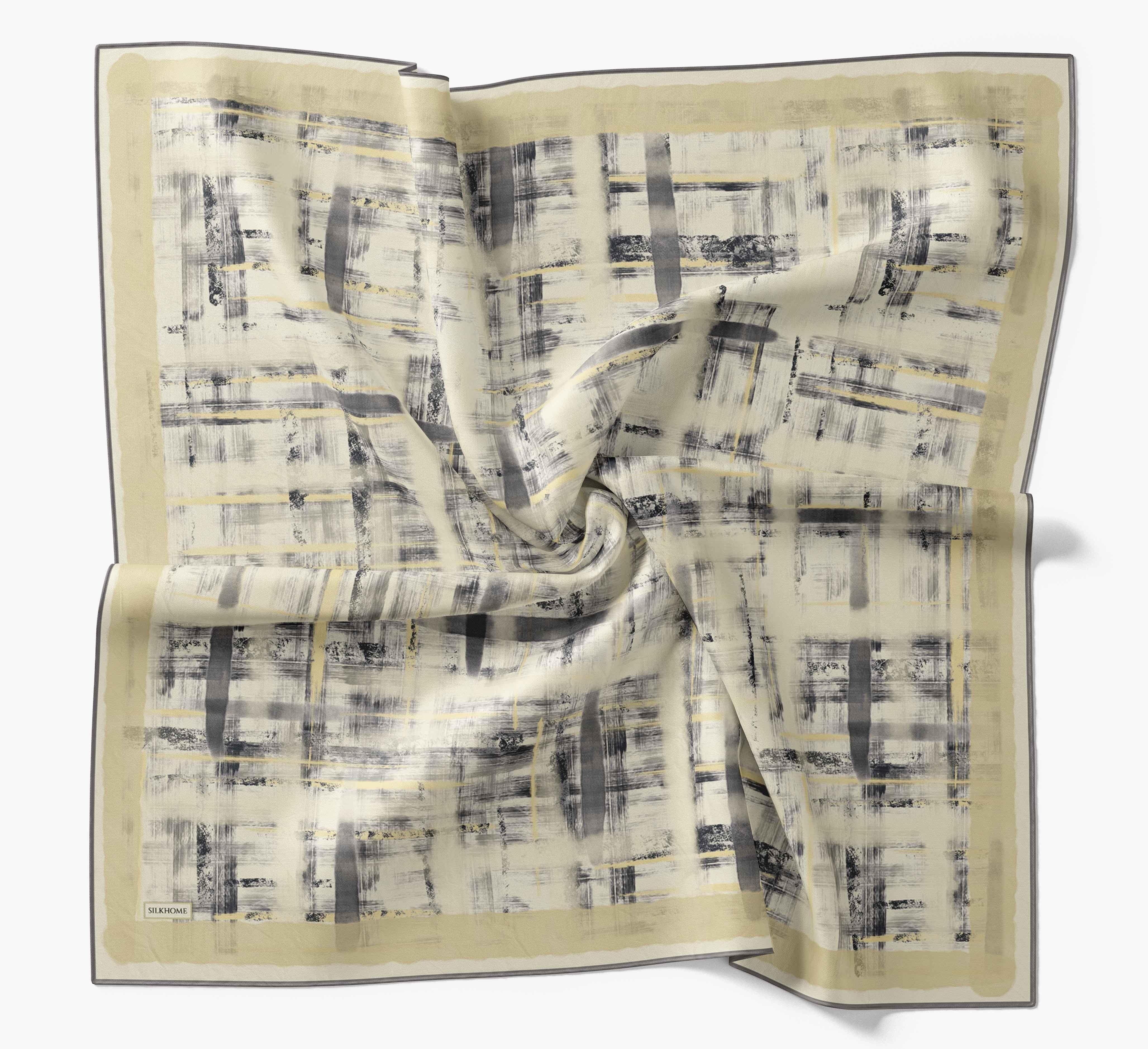 Silk Home Tivil İpek Eşarp 11527 - 05 Yağ Yeşili Batik Desen 