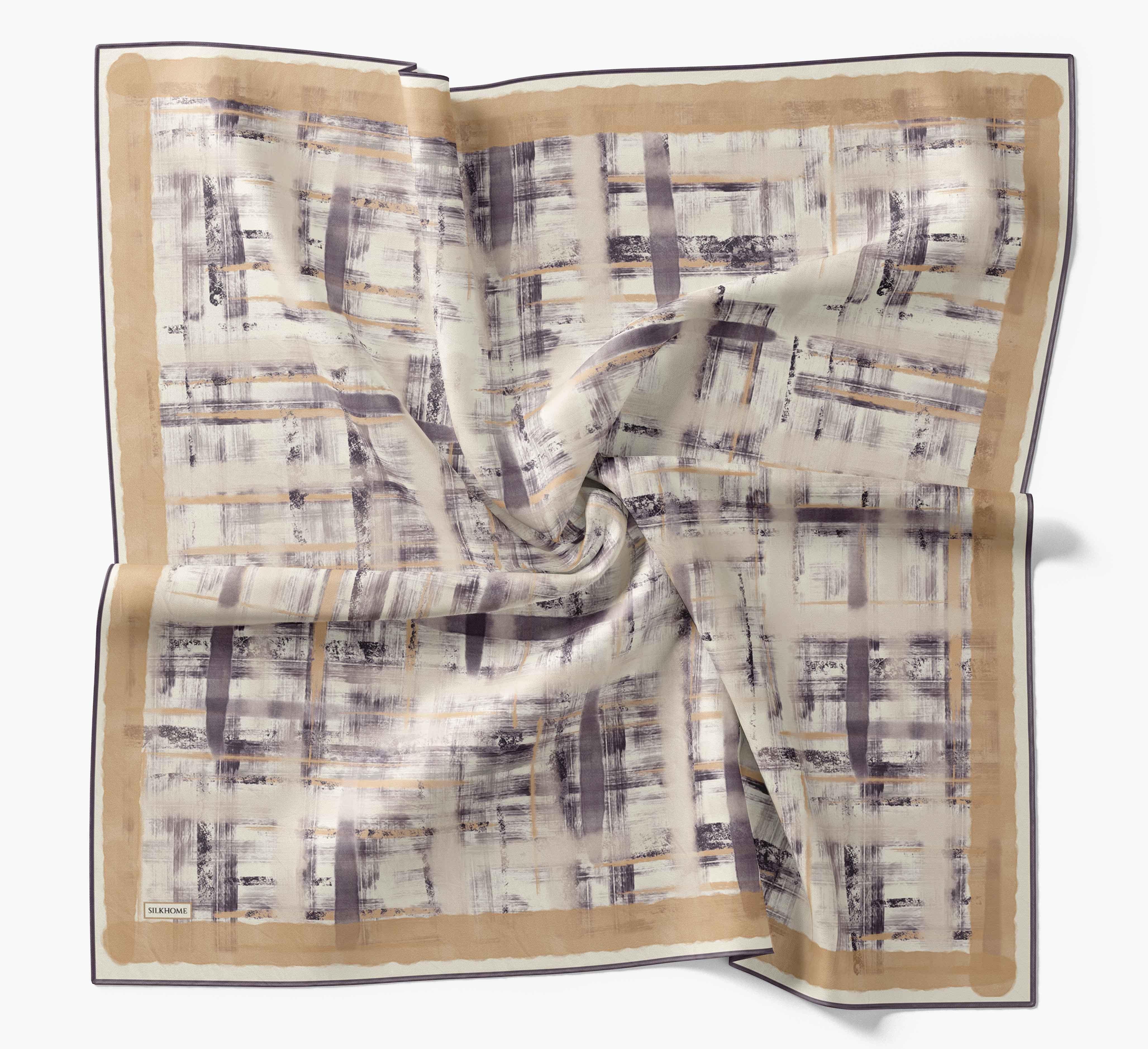 Silk Home Tivil İpek Eşarp 11527 - 09 Hardal Batik Desen 