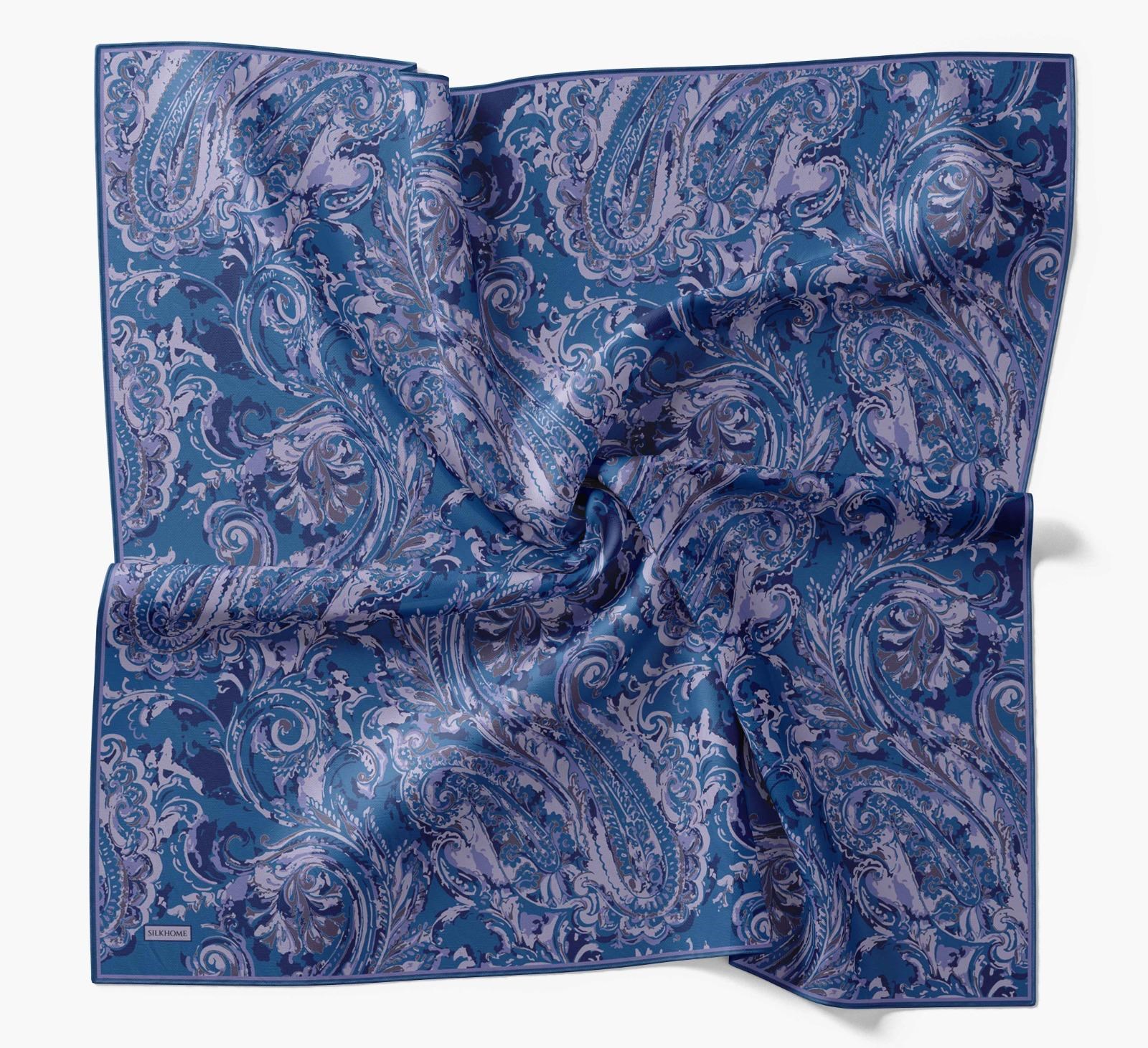Silk Home Tivil İpek Eşarp IST 11519- 17 Morcivert Etnik Desen