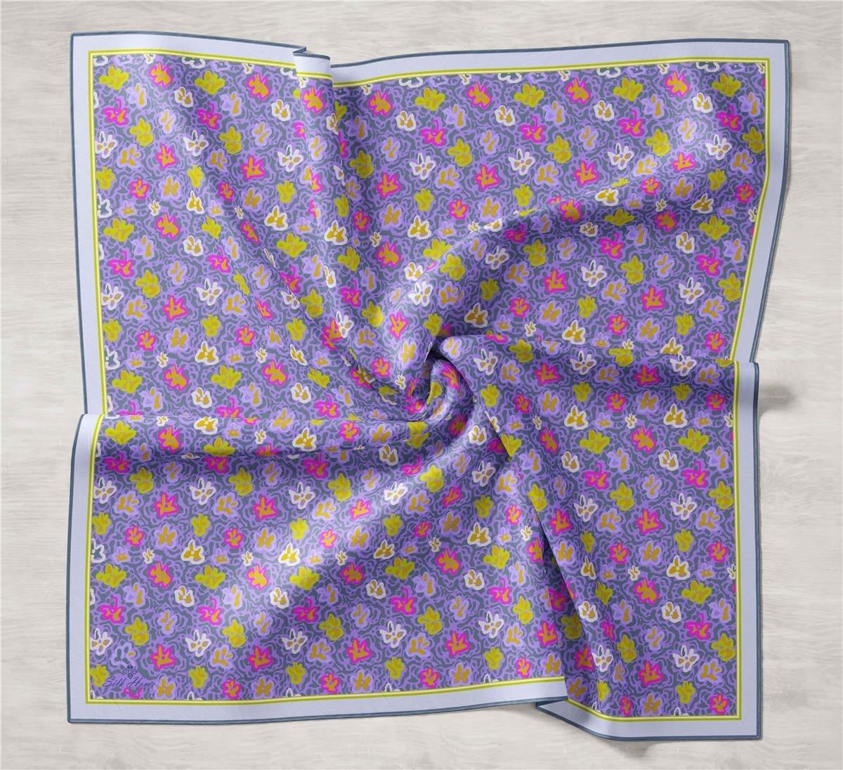 Silk Home Tivil İpek Eşarp IST11428-11 Bebek Mavi, Çelik Mavi, Pembe, Asit 