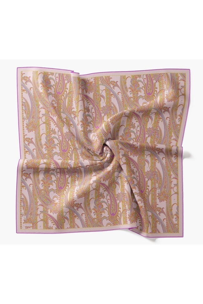 Silk Home Tivil İpek Eşarp Ottoman Paisley Pembe