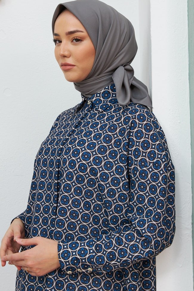 Silk Home Tivil Polyester Eşarp IST 11343-11 Füme Düz Desen