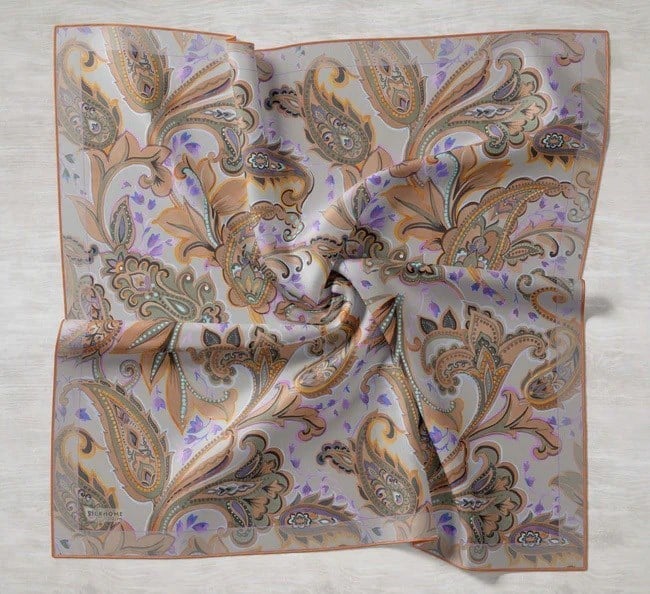 Silk Home Tivil Saf İpek 11504 - 15 Turuncu Etnik Desen 