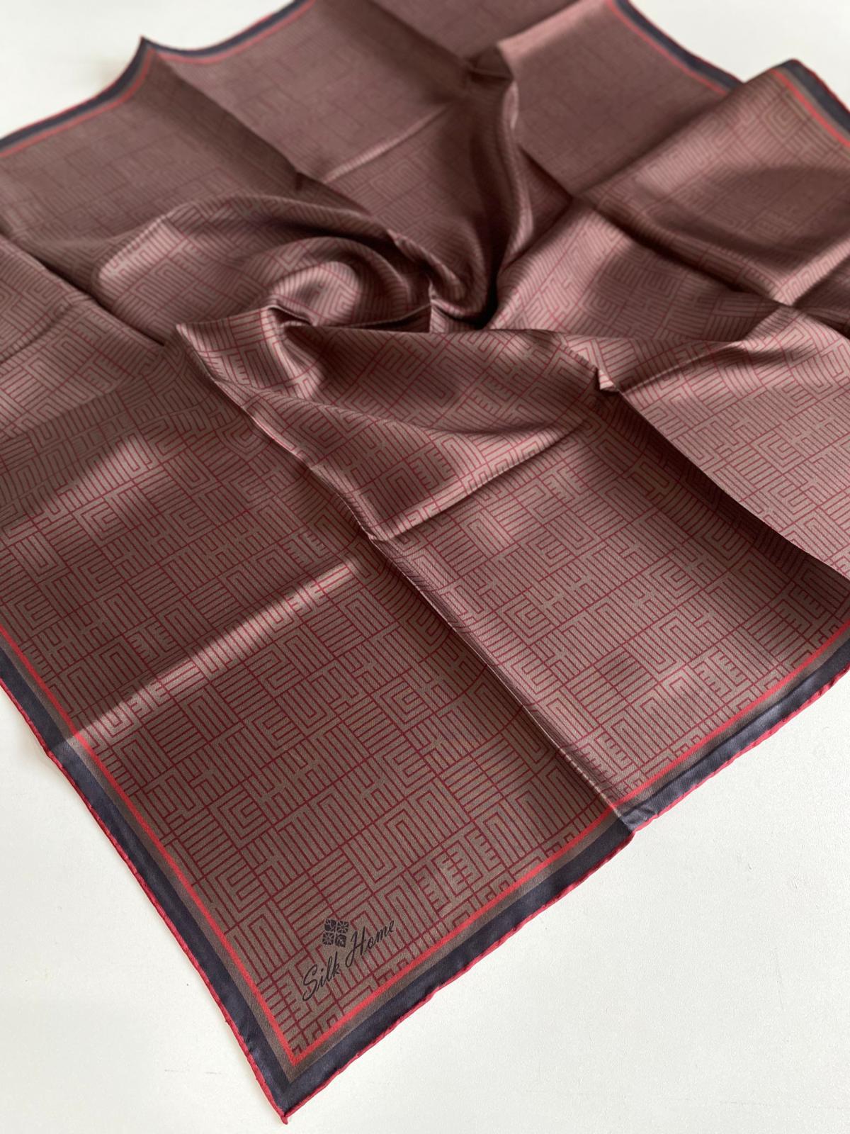 Silk Home Tivil Saf İpek 52213 Koyu Vizon Çizgi Desen