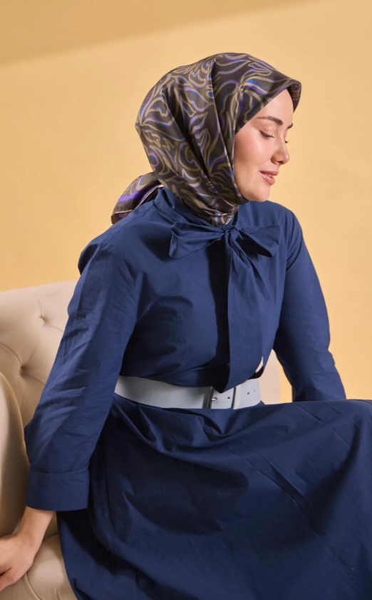 Silk Home Tivil Saf İpek IST 11522 - 06 Koyu Haki Line Desen 