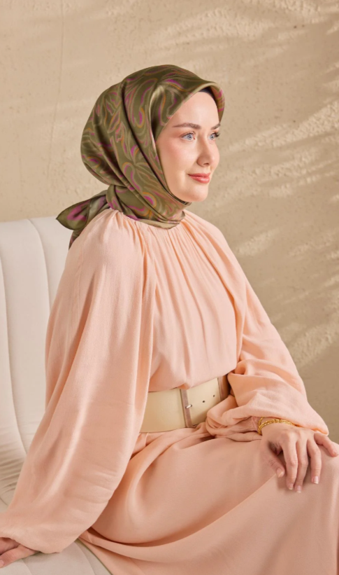 Silk Home Tivil Saf İpek IST 11522 - 07 Haki Line Desen 