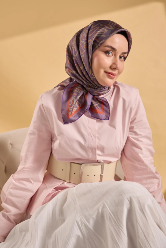 Silk Home Tivil Saf İpek IST 11522 - 13 Mor Line Desen 