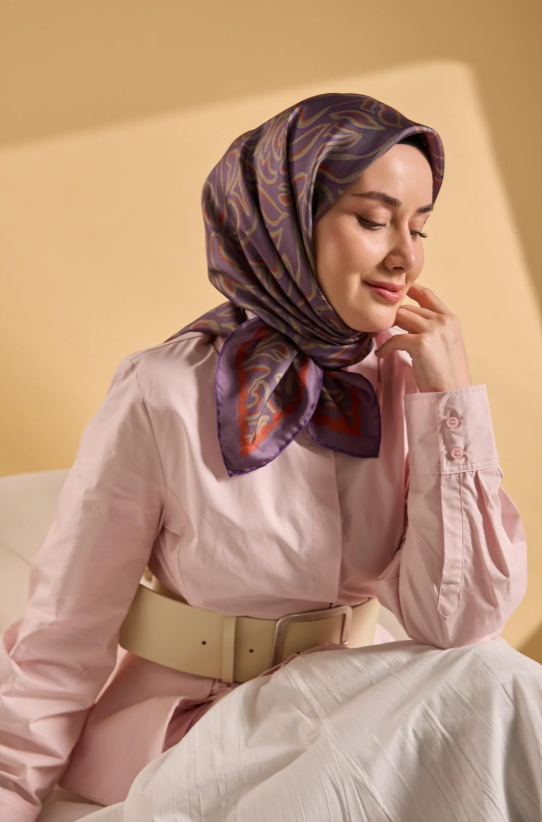 Silk Home Tivil Saf İpek IST 11522 - 13 Mor Line Desen 
