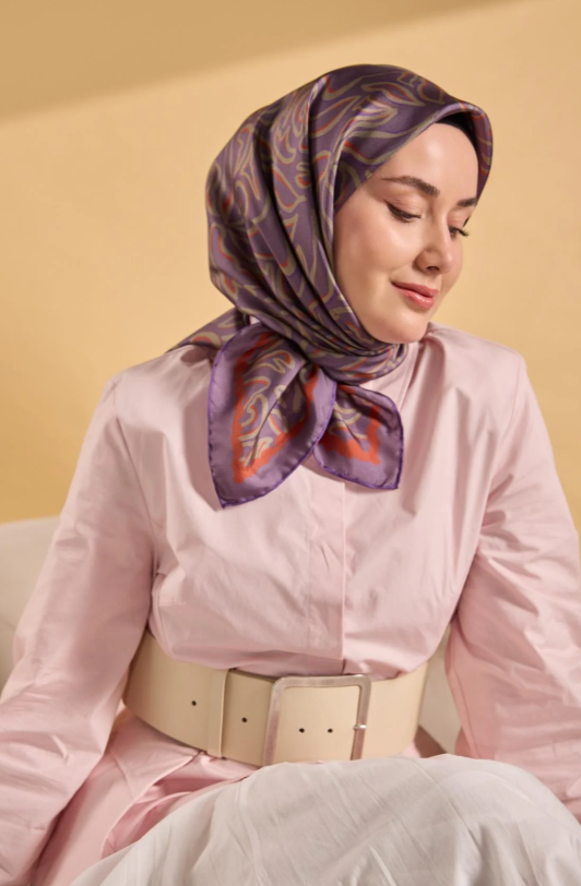 Silk Home Tivil Saf İpek IST 11522 - 13 Mor Line Desen 