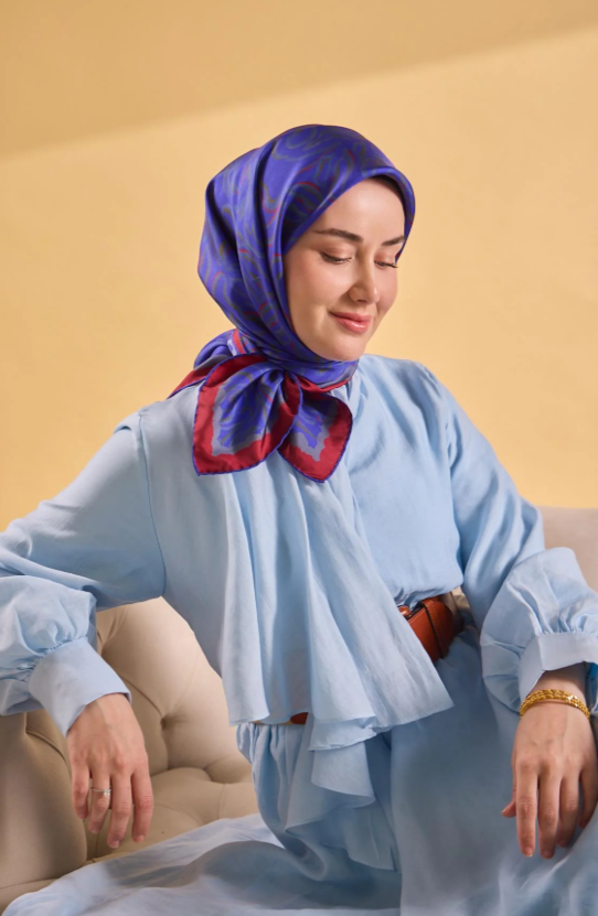 Silk Home Tivil Saf İpek IST 11522 - 21 Morcivert Line Desen 