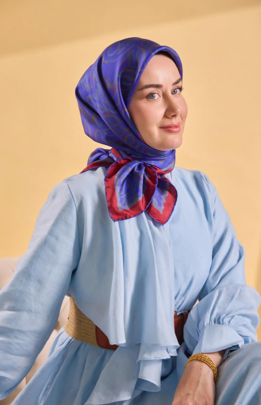 Silk Home Tivil Saf İpek IST 11522 - 21 Morcivert Line Desen 