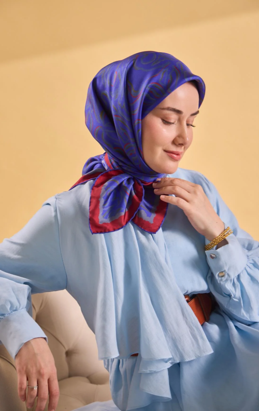 Silk Home Tivil Saf İpek IST 11522 - 21 Morcivert Line Desen 