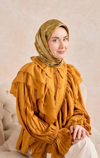 Silk Home Tivil Saf İpek IST 11526-10 Bloom Sarı Desen 