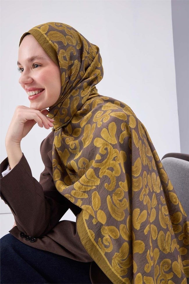 Silk Home Urban Hours Harmony Yağ Yeşili Mayda Şal