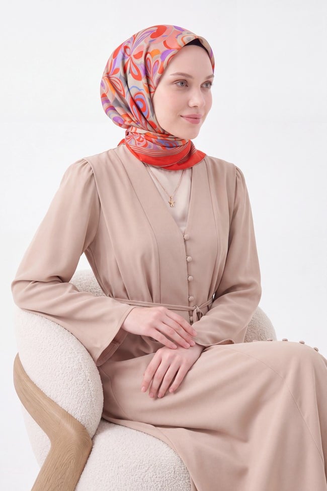 Silk Home Velora Eşarp Aura Floral Kırmızı
