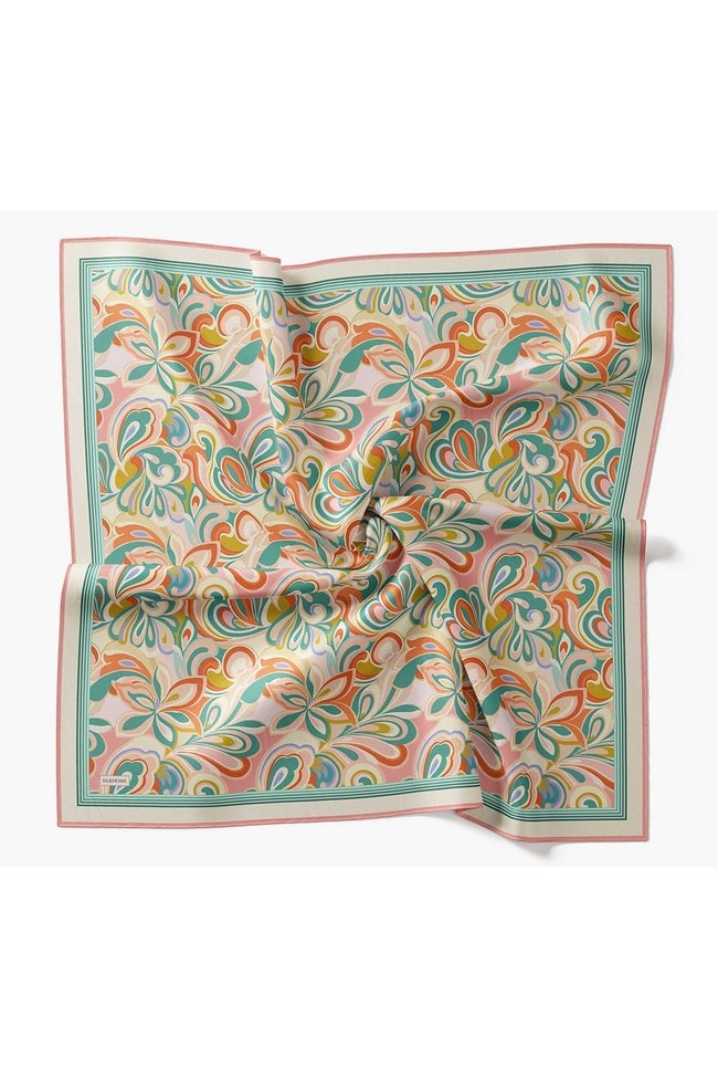 Silk Home Velora Eşarp Aura Floral Petrol Mavisi