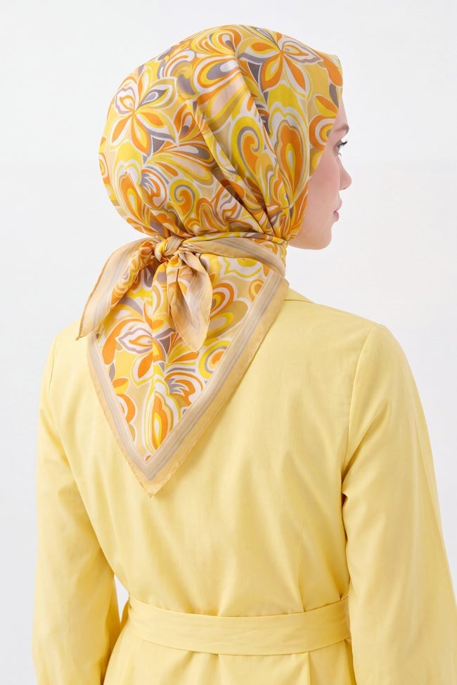 Silk Home Velora Eşarp Aura Floral Sarı
